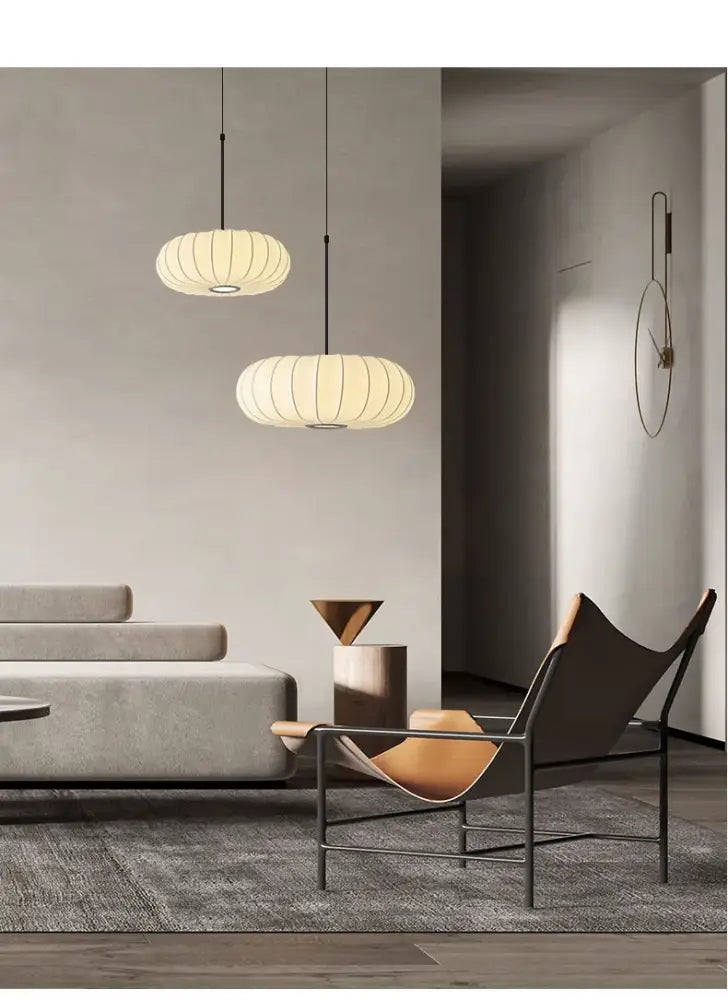Silk Pumpkin Pendant Light