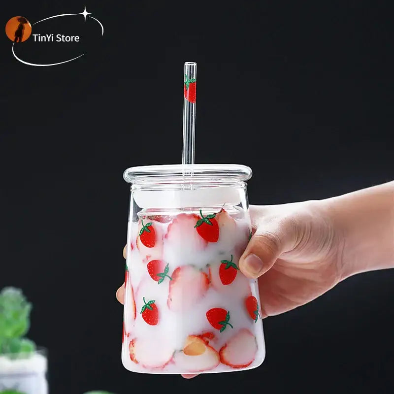 Pink Glass Milkshake Tumbler
