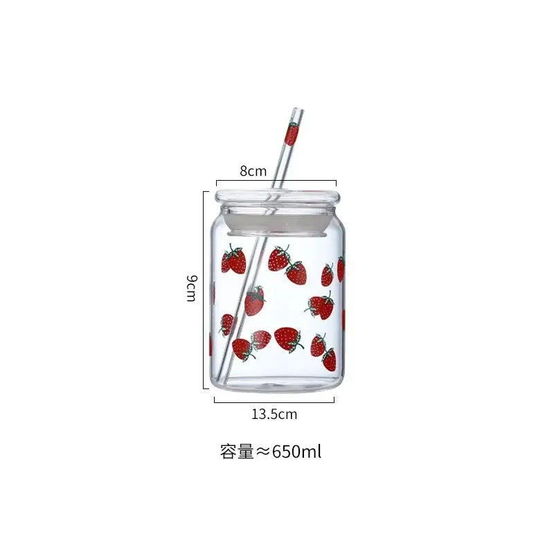 Pink Glass Milkshake Tumbler