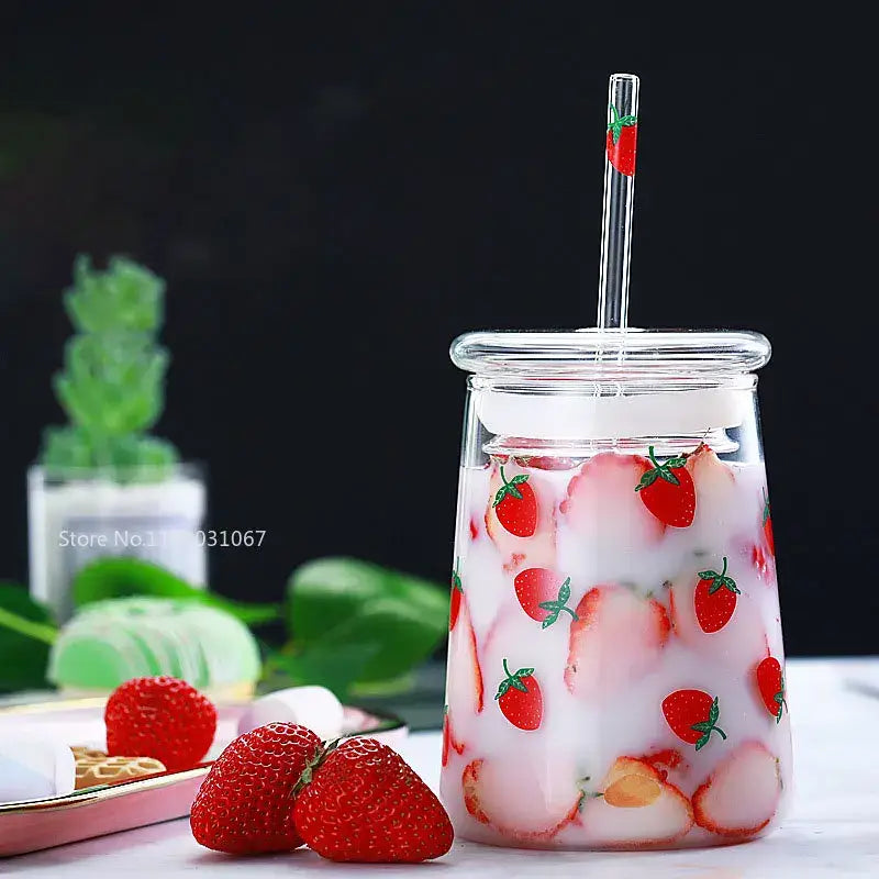Pink Glass Milkshake Tumbler