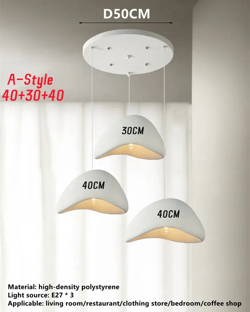 White Wabi Sabi Chandelier