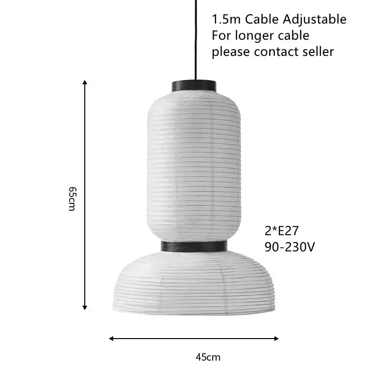 White Paper Rim Chandelier