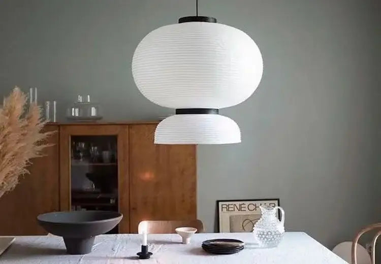 White Paper Rim Chandelier
