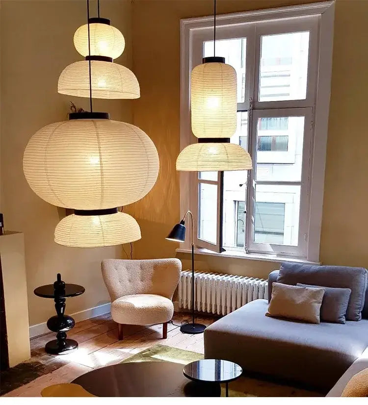 White Paper Rim Chandelier