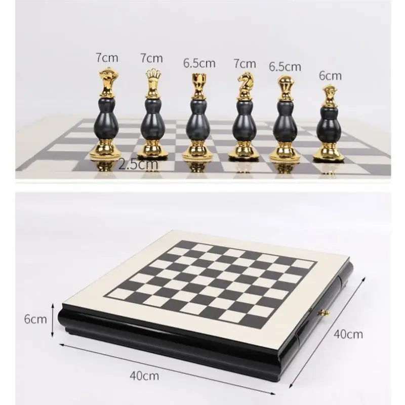 Wooden Marble Chess Set