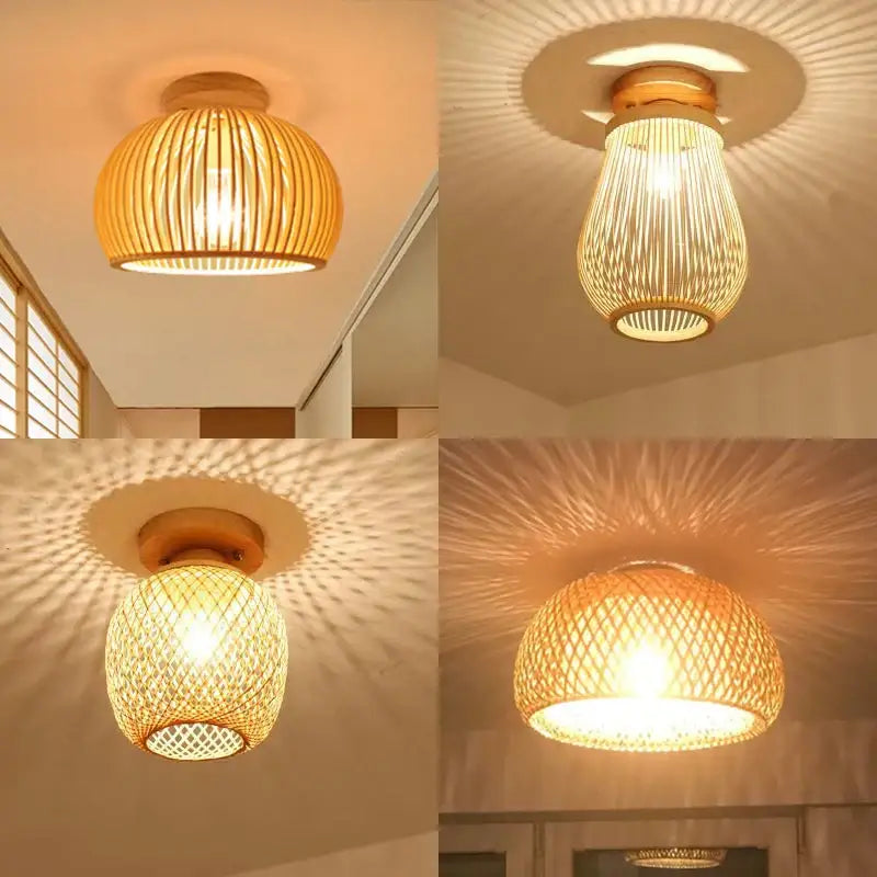 Bamboo Birdcage Ceiling Light