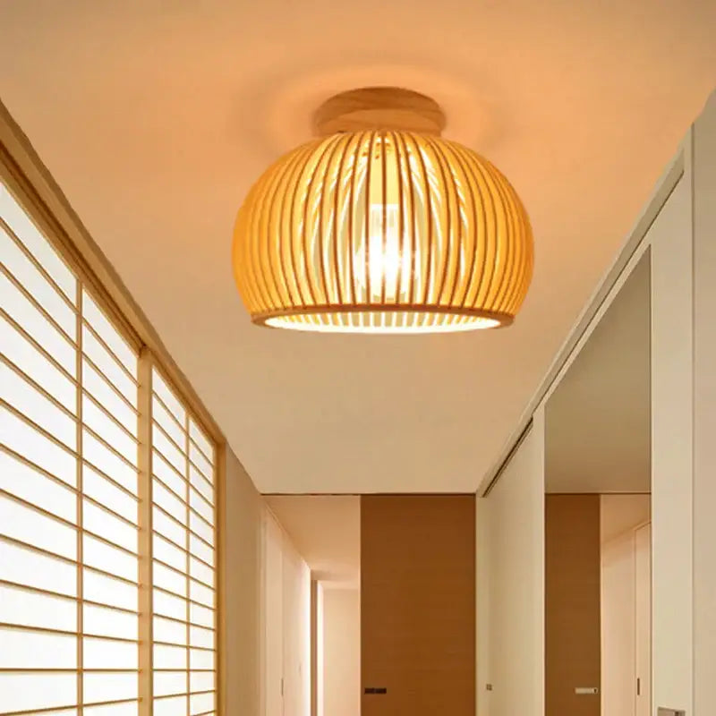 Bamboo Birdcage Ceiling Light