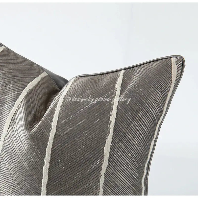Beige Herringbone Cushion Cover