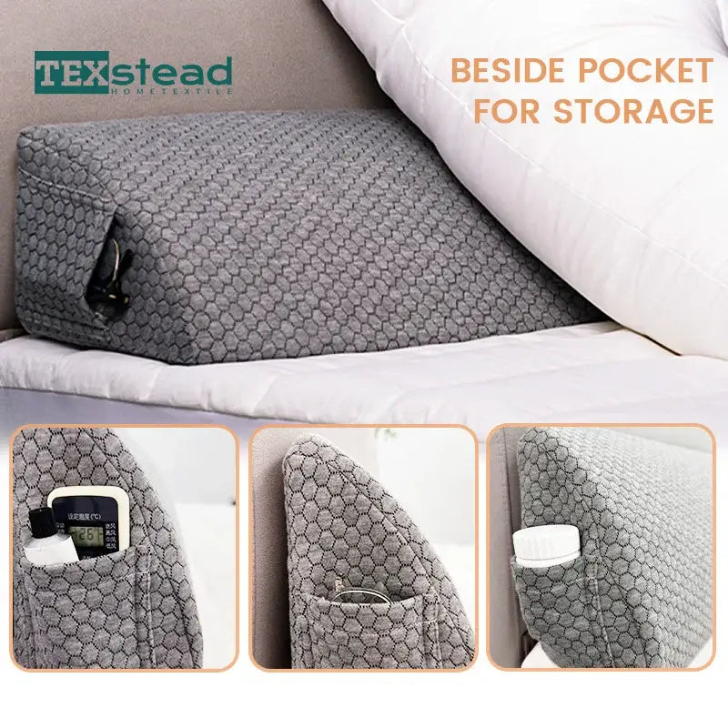 Gray Hexagonal Pillow Wedge