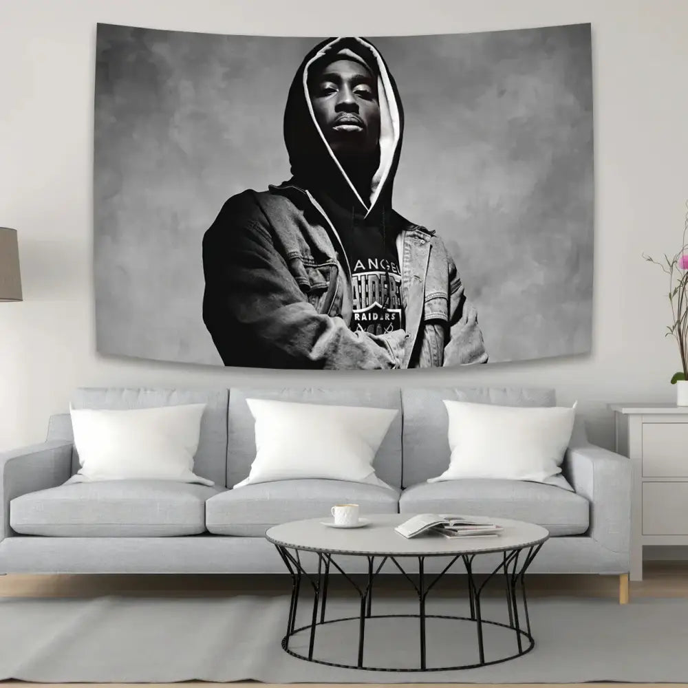 Red White Hip-Hop Tapestry