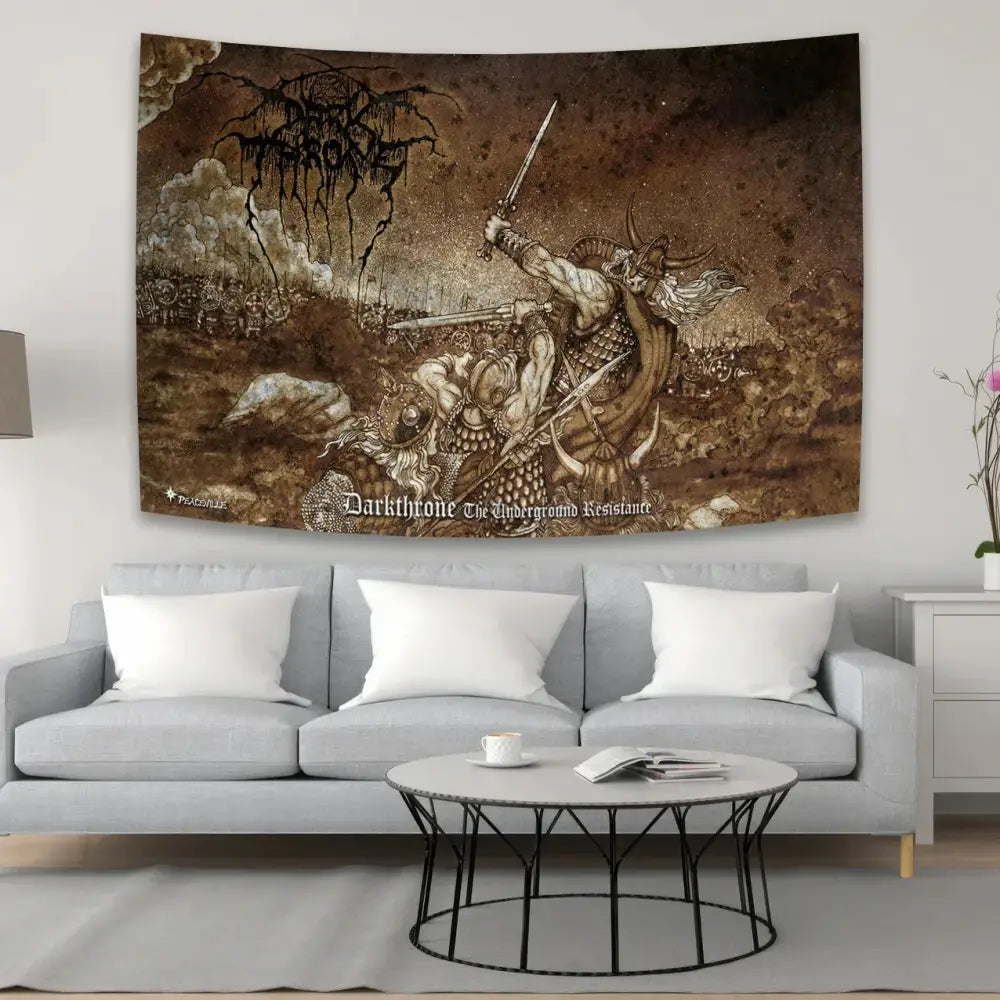 Black Metal Tapestry Flag