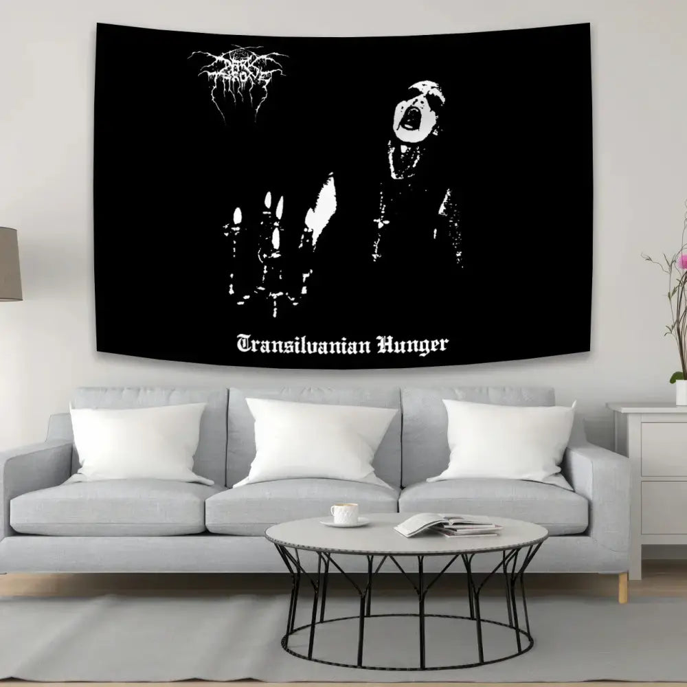 Black Metal Tapestry Flag