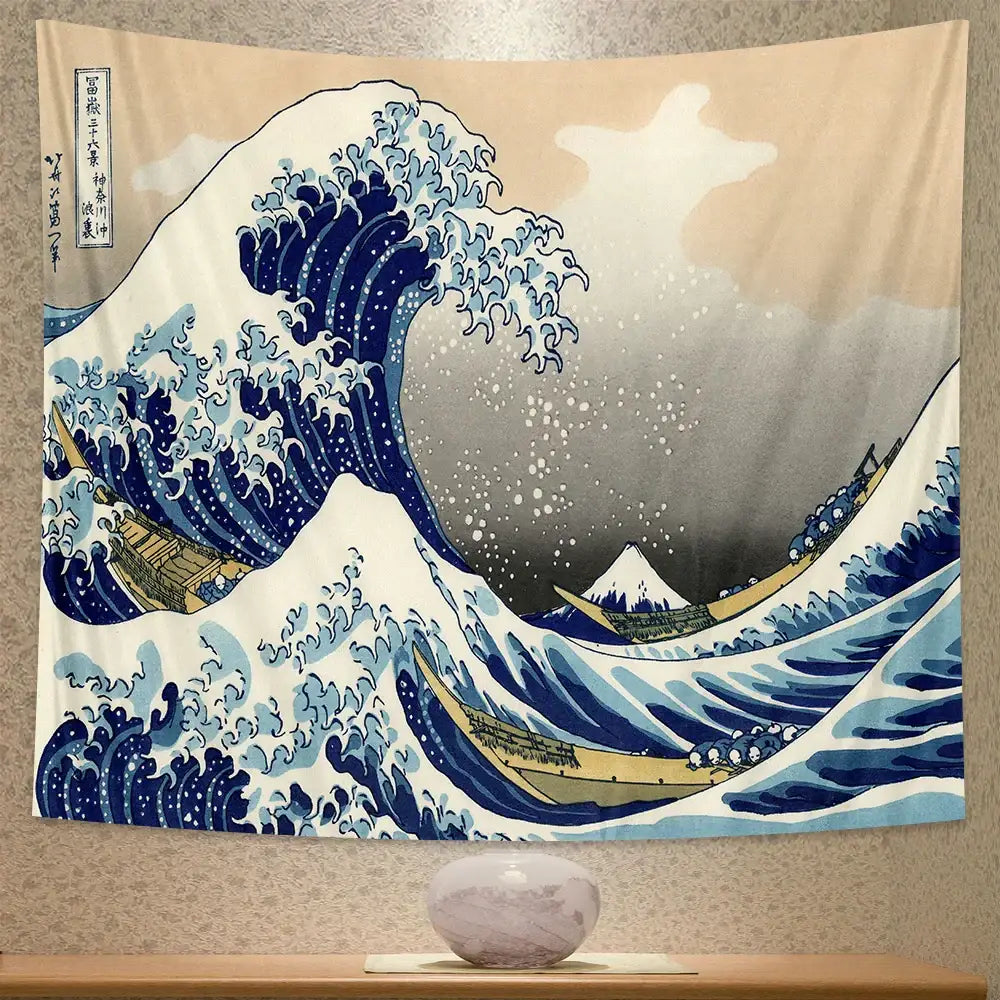 Hokusai Beach Wall Tapestry