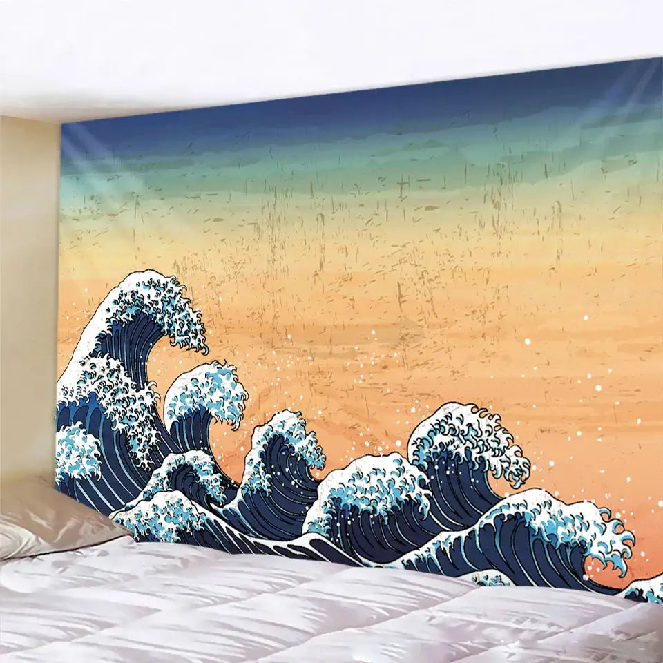 Hokusai Beach Wall Tapestry