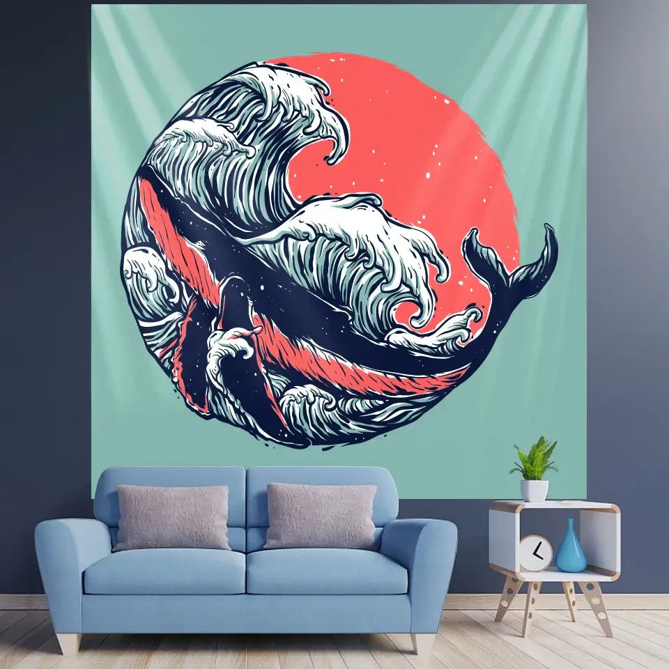 Hokusai Beach Wall Tapestry