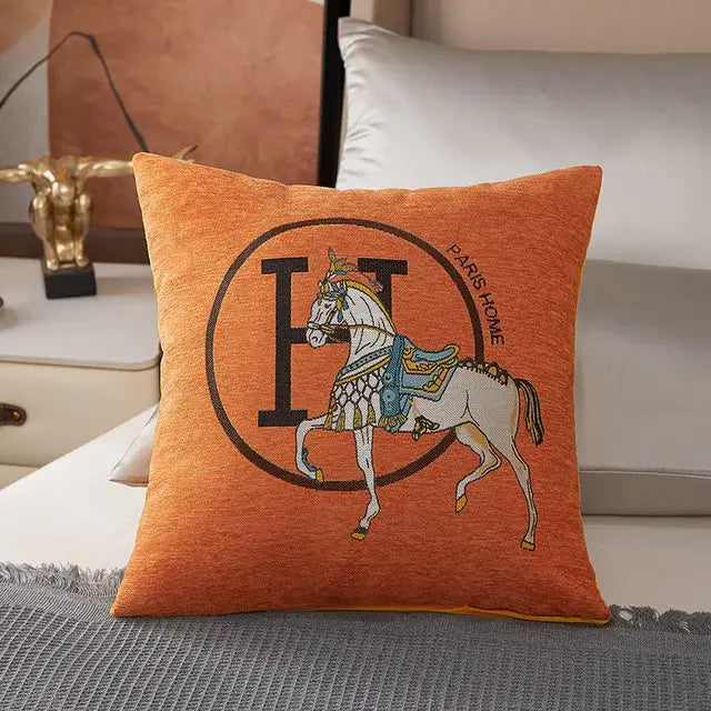 Embroidered Jacquard Pillow Cover