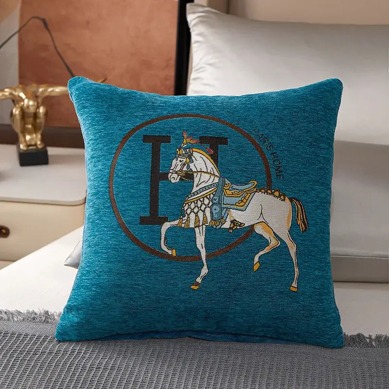 Embroidered Jacquard Pillow Cover