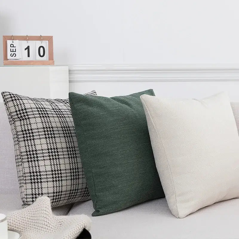 Brown Embroidery Pillowcase