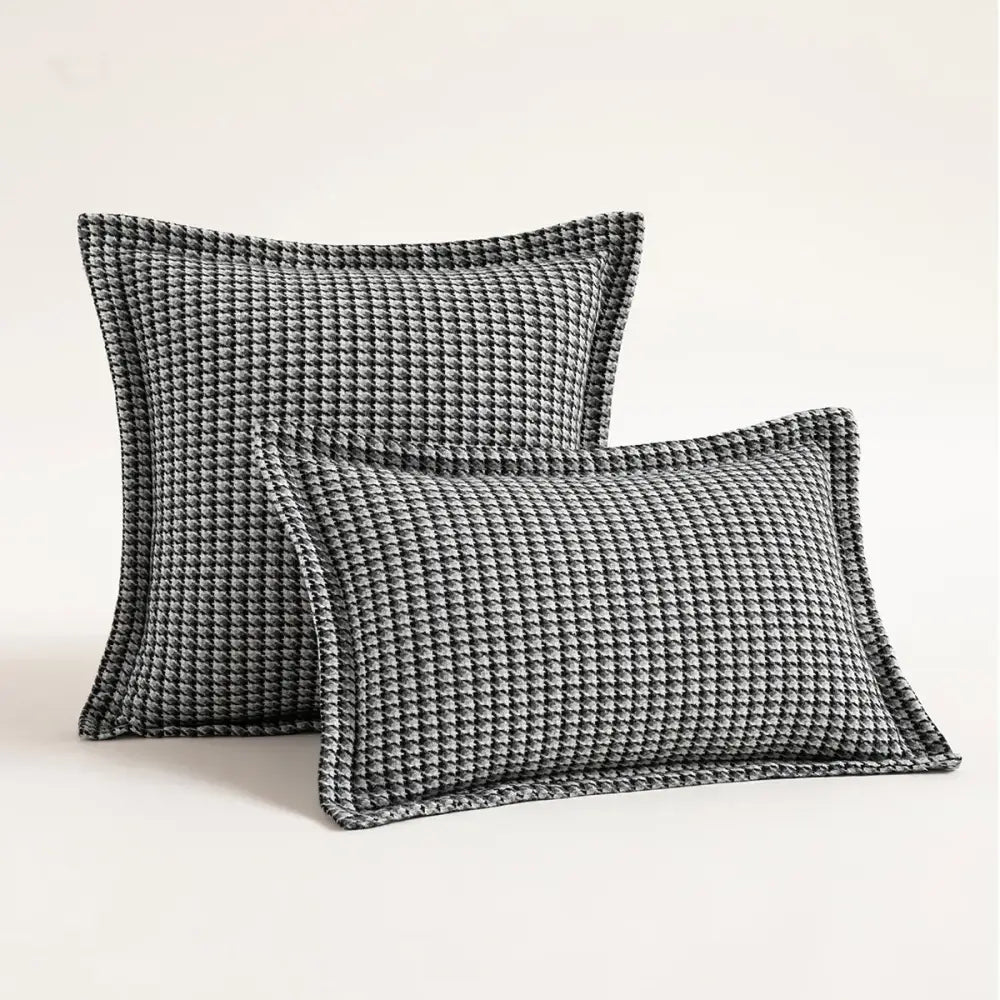 Black Houndstooth Cushion Cover