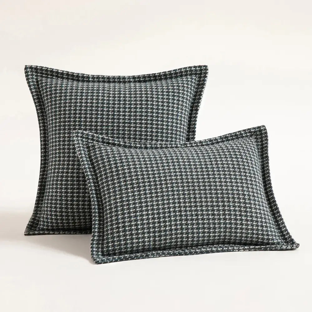 Black Houndstooth Cushion Cover