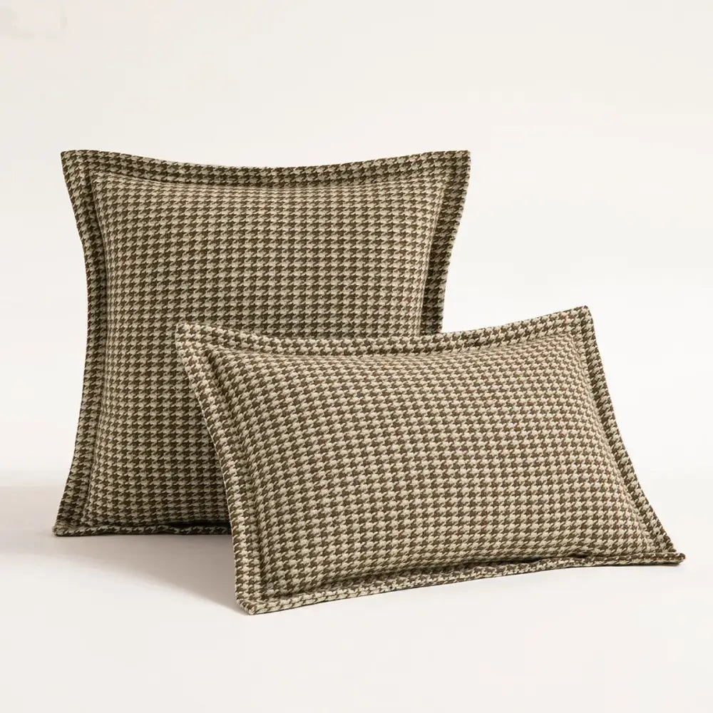 Black Houndstooth Cushion Cover