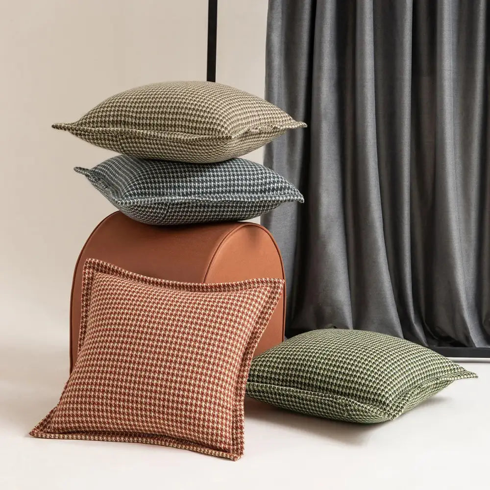 Black Houndstooth Cushion Cover