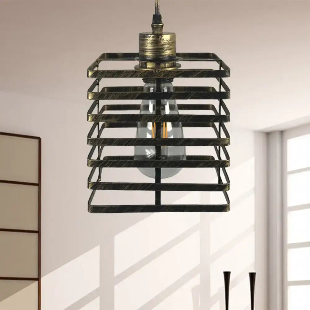 Brass Cylinder Pendant Light