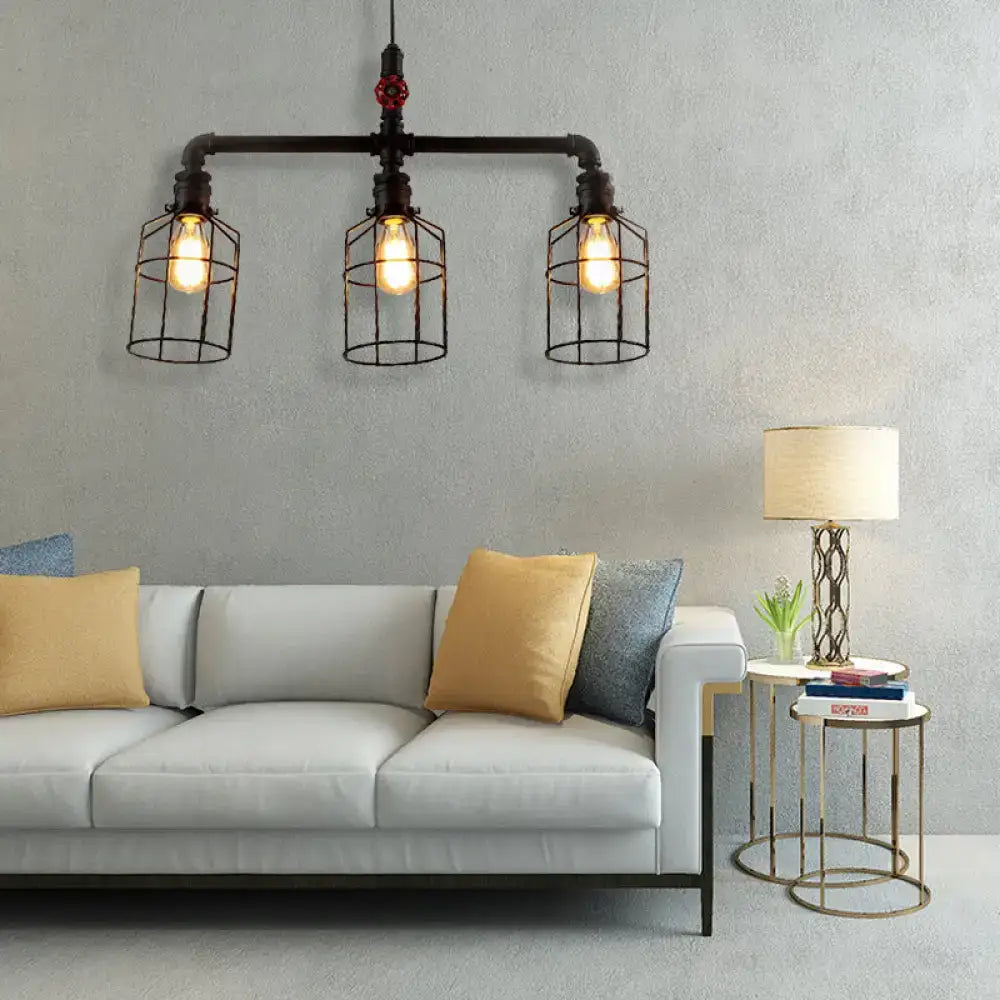 Silver Wire Ceiling Light