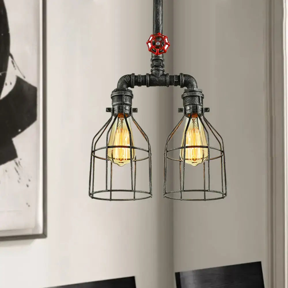 Silver Wire Ceiling Light
