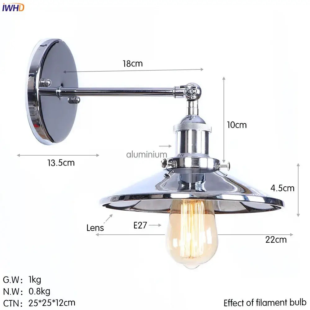 Gold Rustic LED Wall Light