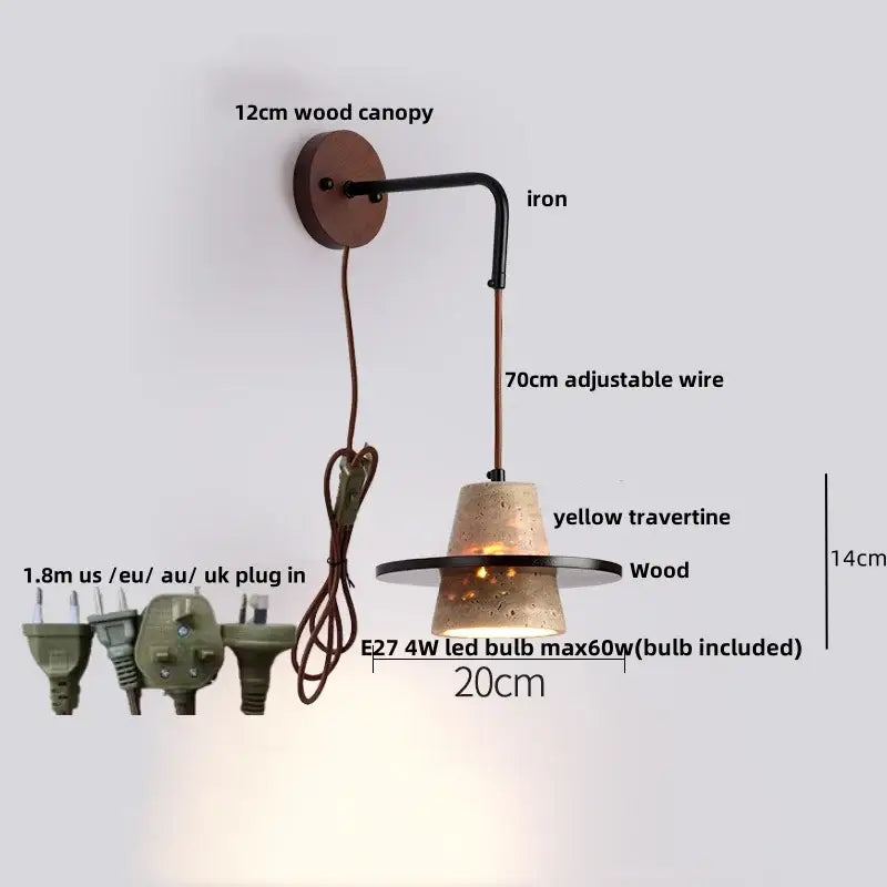 Beige Concrete Wall Lamp
