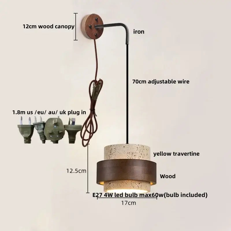 Beige Concrete Wall Lamp