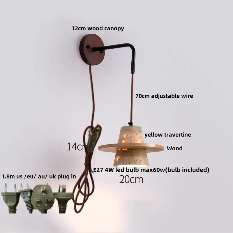 Beige Concrete Wall Lamp