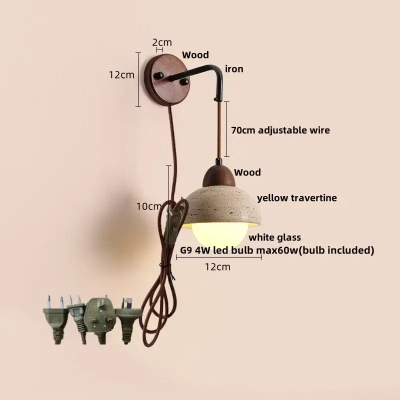 Beige Concrete Wall Lamp