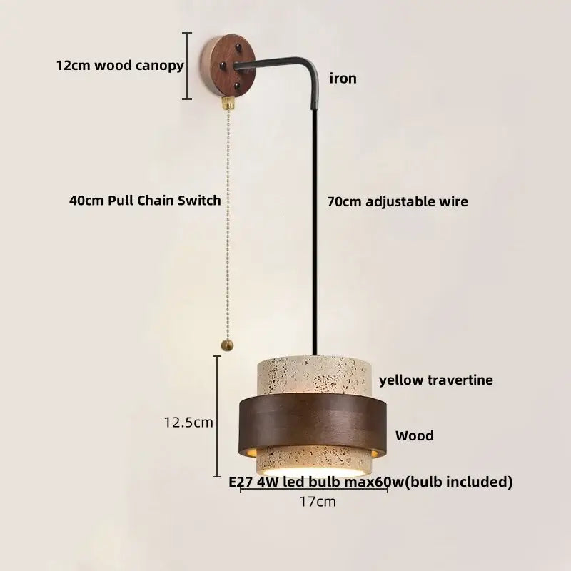 Beige Concrete Wall Lamp
