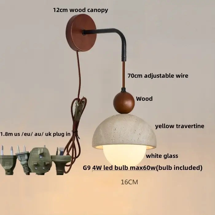 Beige Concrete Wall Lamp
