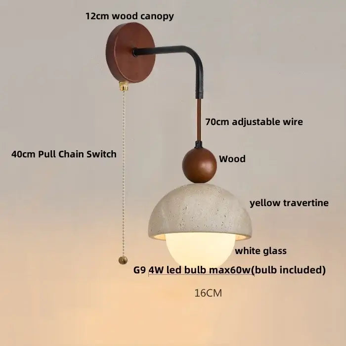 Beige Concrete Wall Lamp