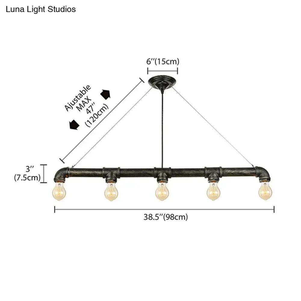 Black Brass Ceiling Chandelier