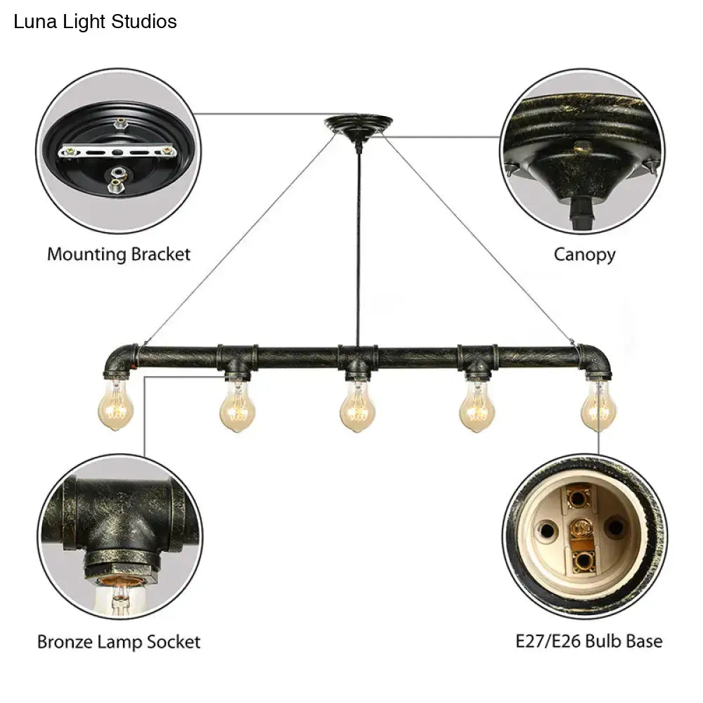 Black Brass Ceiling Chandelier