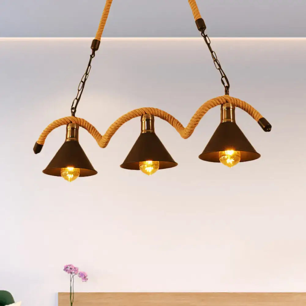 Black Rope Ceiling Pendant