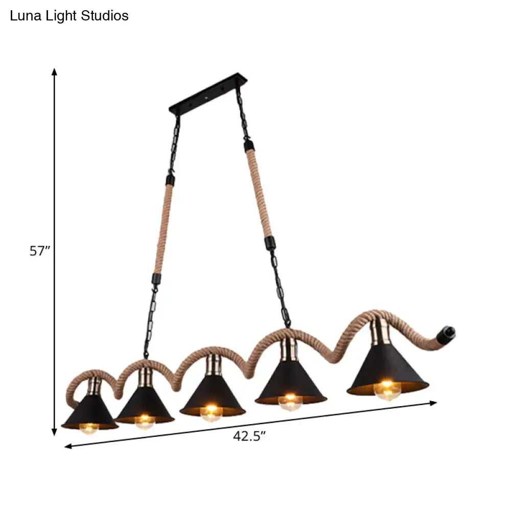 Black Rope Ceiling Pendant