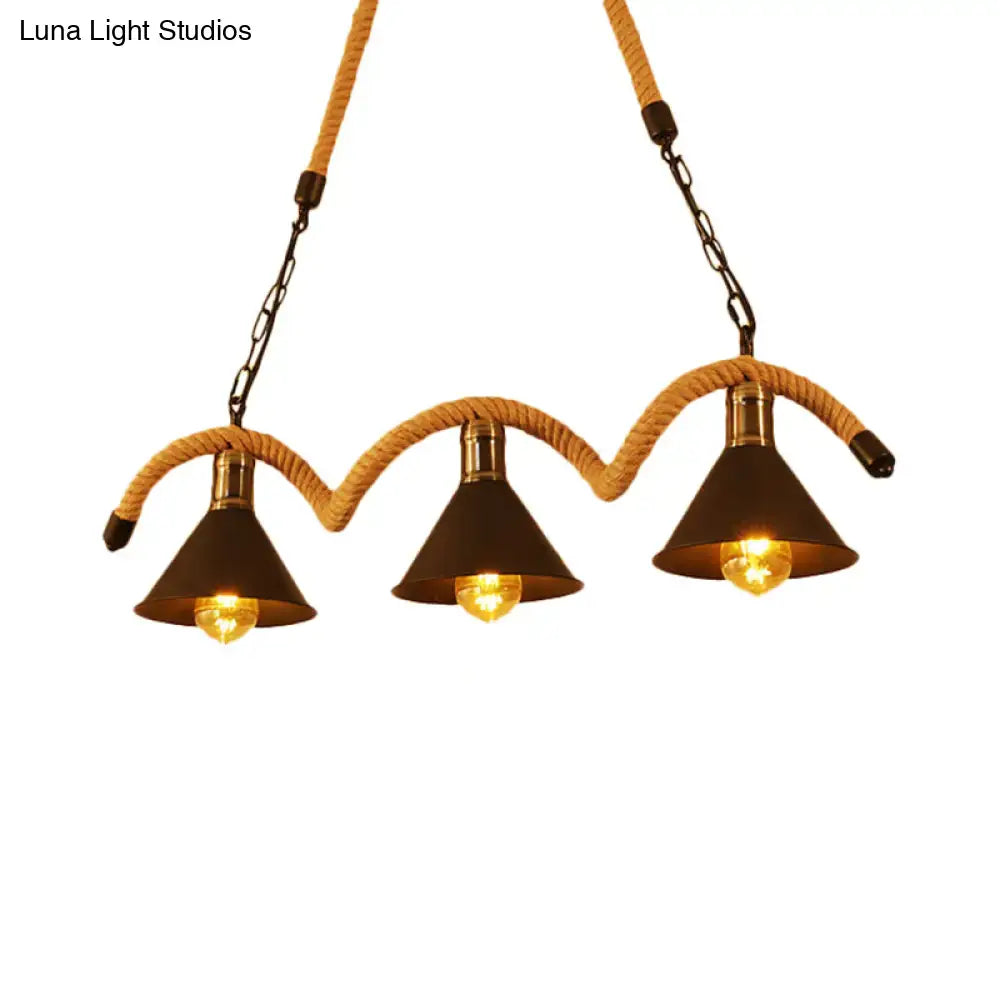 Black Rope Ceiling Pendant