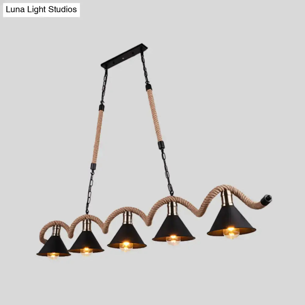 Black Rope Ceiling Pendant