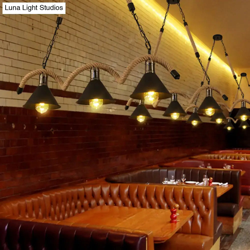 Black Rope Ceiling Pendant