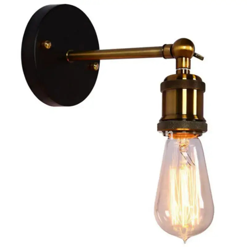 Black Brass LED Sconce with Industrial Finish