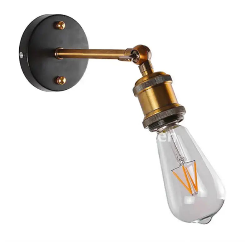 Black Brass LED Sconce with Industrial Finish