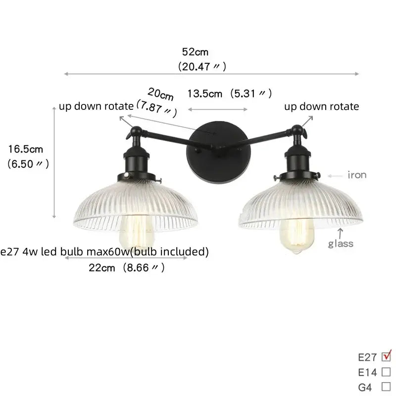 White Metal Wall Sconce with Dual Head Design