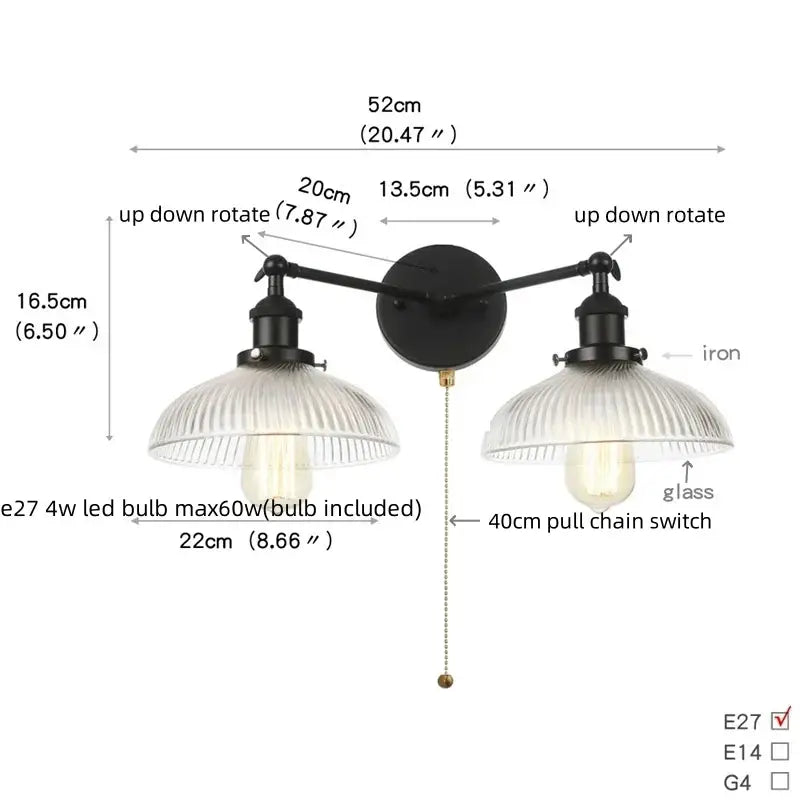 White Metal Wall Sconce with Dual Head Design