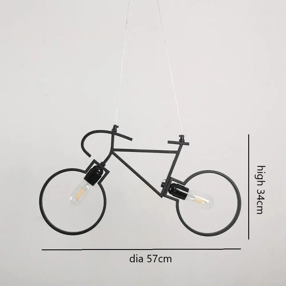 Black Bicycle Pendant Light