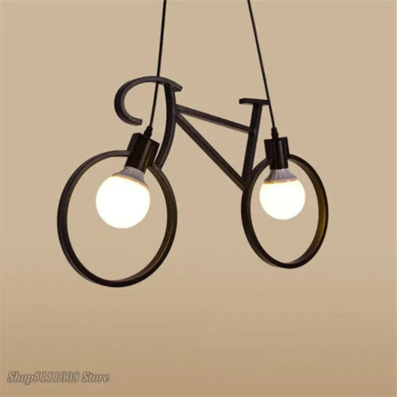 Black Bicycle Pendant Light
